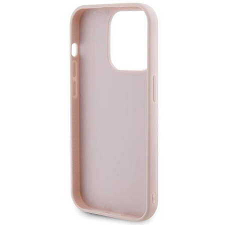 Guess Quilted Metal Logo case for iPhone 15 Pro - pink