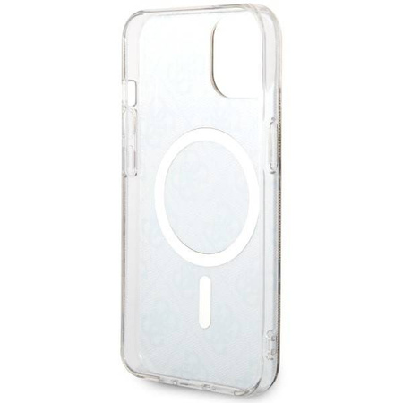 Guess GUHMP14SP4RPSW iPhone 14 6,1&quot; braun/braunes Hardcase 4G bedruckte Streifen MagSafe