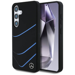 Original Handyhülle SAMSUNG GALAXY S25 Mercedes Silicone Contrasted Curves MagSafe schwarz