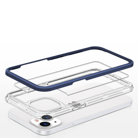 Clear 3in1 etui do iPhone 13 mini żelowy pokrowiec z ramką niebieski