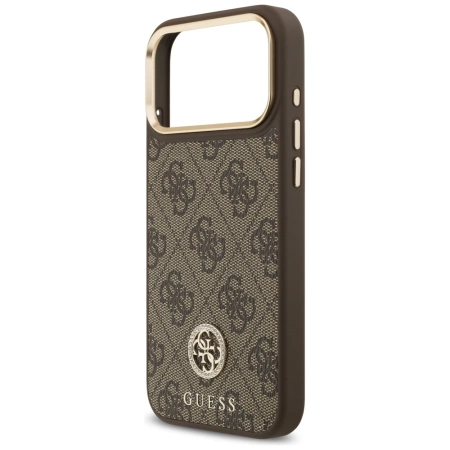 Guess 4G Strass Logo MagSafe Case für iPhone 17 Pro Max - Braun