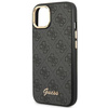 Original Case IPHONE 14 PLUS Guess Hard Case 4G Vintage Gold Logo (GUHCP14MHG4SHK) black