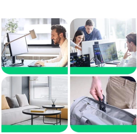 Ugreen Kabel Internet Netzwerkkabel Ethernet Patchkabel RJ45 Cat 6A UTP 1000Mbps 1m schwarz (70332)