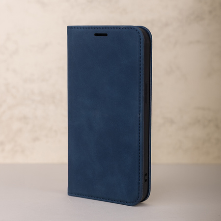 Etui Smart Suede do Honor 400 Lite granatowe