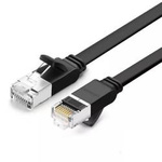 UGREEN NW101 Płaski kabel sieciowy z metalowymi wtyczkami, Ethernet RJ45, Cat.6, UTP, 10m (czarny)