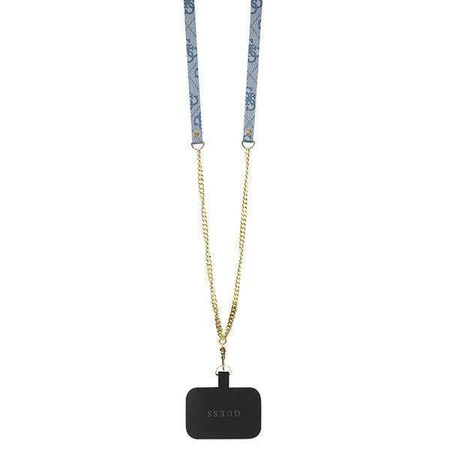 Guess GUHCP14LP4TDSCPB iPhone 14 Pro 6,1" blau/blaues Hardcase Crossbody 4G Metalllogo