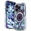 Kingxbar Flora Series magnetic case for iPhone 14 Pro MagSafe decorated with orchid flowers print