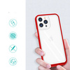 Klare 3in1 Hülle für iPhone 13 Pro Max Frame Cover Gel Rot