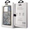 Karl Lagerfeld Liquide Glitter Monogram Gradient iPhone 15 Pro Hülle - Schwarz