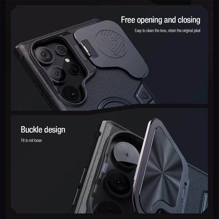Nillkin CamShield Armor Prop Hülle für Samsung Galaxy S24 Ultra – schwarz