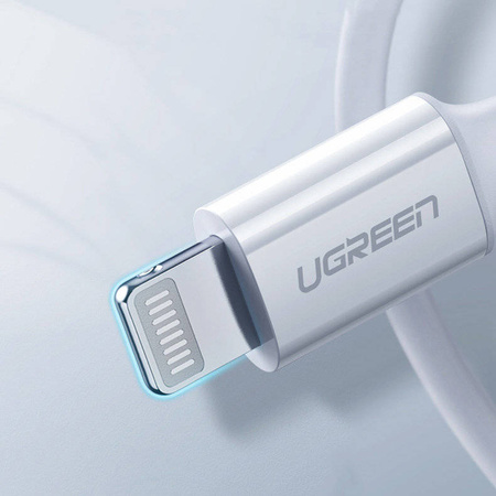 Ugreen kabel przewód USB Typ C - Lightning 3A 0,25 m biały (US171)