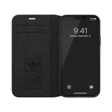Adidas OR Booklet Case PU iPhone 12/12 Pro 6,1" biało czarny/white black 42248