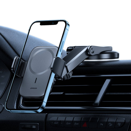 Joyroom samochodowy uchwyt magnetyczny bezprzewodowa indukcyjna ładowarka Qi 15W (kompatybilna z MagSafe do iPhone) na deskę rozdzielczą (JR-ZS295)