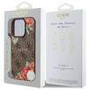 Original Handyhülle IPHONE 16 PRO Guess Hardcase 4G Flowers Print MagSafe (GUHMP16LP4ROPEMCW) braun