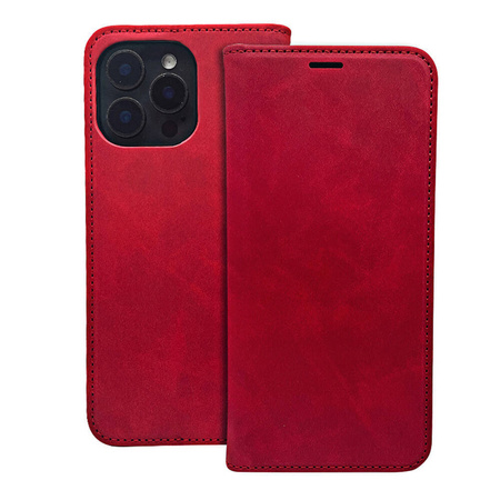 Etui Smart Suede do Motorola Moto E14 / G24 / G04 / G04S czerwone