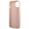 Original Case IPHONE 14 PLUS Guess Hardcase Saffianotriangle Logo (GUHCP14MPSATLP) pink