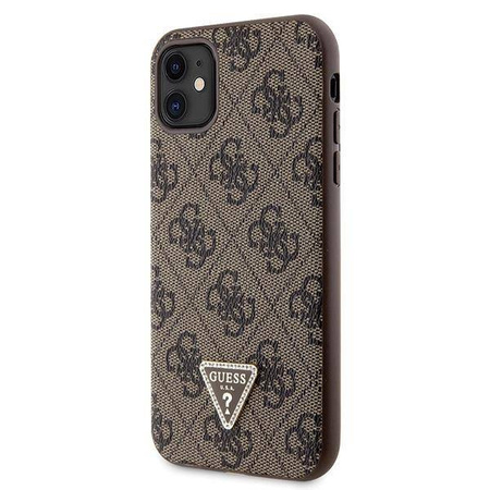 Original Case IPHONE 11 / XR Guess Hardcase Crossbody 4G Metal Logo (GUHCN61P4TDSCPW) brown