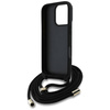 Original Case IPHONE 16 PRO Guess 4G Big Logo Cord Stap Crossbody black