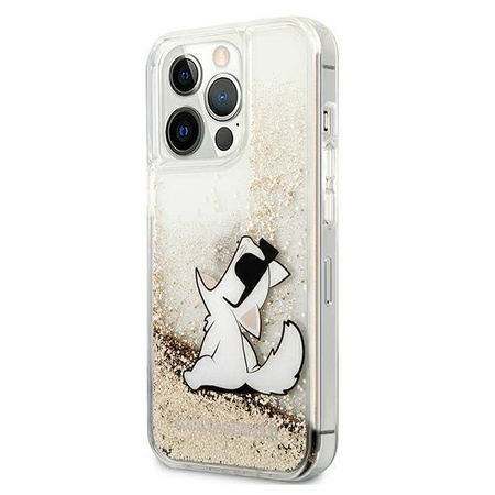 Karl Lagerfeld KLHCP13XGCFD iPhone 13 Pro Max 6,7" złoty/gold hardcase Liquid Glitter Choupette Fun