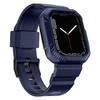 Kingxbar CYF106 2w1 pancerne etui Apple Watch SE, 8, 7, 6, 5, 4, 3, 2, 1 (41, 40, 38 mm) z paskiem niebieskie