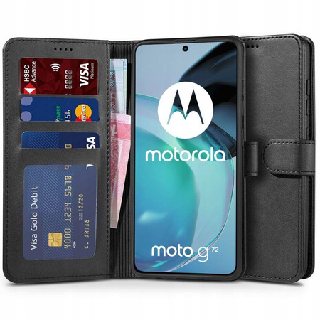 Schutzhülle MOTOROLA MOTO G72 Tech-Protect Wallet schwarz