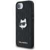 Etui Karl Lagerfeld Monogram Choupette Head Pin na iPhone 16e - czarne