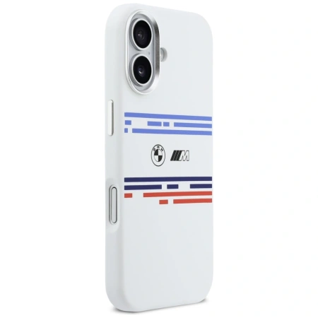 BMW M Silicon Horizontal Line MagSafe Case for iPhone 17 - White
