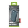 Powerbank SBS 10000 mAh 20W mit integriertem USB-C-Kabel und Digitalanzeige - grau