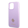 Original Handyhülle IPHONE 13 PRO MAX Guess Hardcase Saffiano 4G Small Metal Logo violett