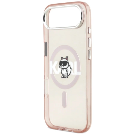 Karl Lagerfeld IML Choupette Sketch Logo MagSafe Case for iPhone 17 Air - Pink