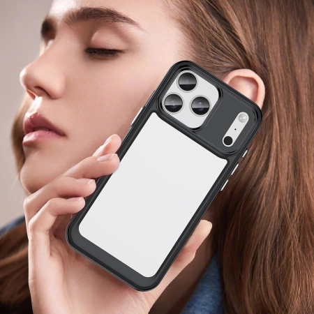 Etui Outer Space na iPhone 17 Pro - czarne przezroczyste