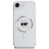 Karl Lagerfeld IML Metal Karl Head MagSafe Case für iPhone 16e Weiß