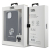 Karl Lagerfeld Crossbody Saffiano Metal Pin Karl &amp; Choupette case for iPhone 15 - black