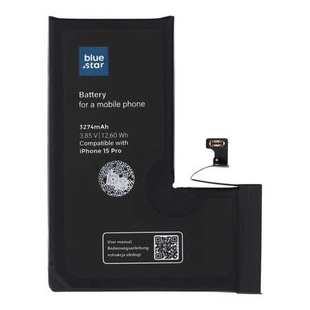 BLUE STAR HQ bateria do IPHONE 15 Pro 3274 mAh