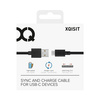 Xqisit kabel Charge & Sync USB A -USB C3.0m czarny/black 31298