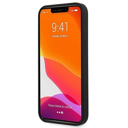 Guess nakładka do iPhone 13 Mini 5,4" GUHCP13SLS4GGBK czarny hard case Silicone 4G Logo