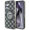 Etui Karl Lagerfeld Button Karl&Choupette Heads On KL Pattern MagSafe Samsung Galaxy S25 czarny