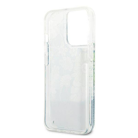 Guess GUHCP13XLFLSN iPhone 13 Pro Max 6.7 &quot;grün / grünes Hardcase Flower Liquid Glitter