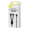 Baseus Flash Series Ⅱ One-for-three Fast Charging Data Cable USB to M+L+C 100W 1.2m Black