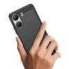 Etui Carbon Case do Xiaomi Redmi 13c elastyczny silikonowy karbonowy pokrowiec - czarny