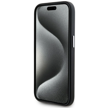 Karl Lagerfeld FW Metal Plate MagSafe iPhone 15 Pro Case - Black