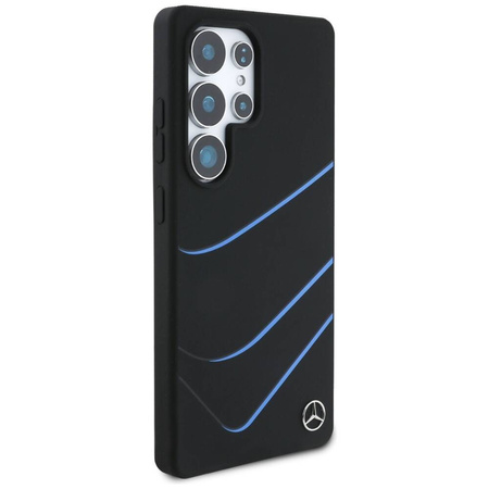 Oryginalne Etui SAMSUNG GALAXY S25 ULTRA Mercedes Silicone Contrasted Curves MagSafe czarne