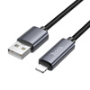 Kabel USB A do Lightning Hoco 2,4A z wyświetlaczem 1 m X112 czarny