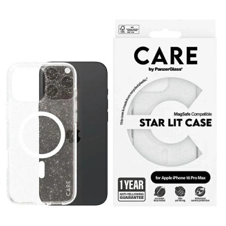 CARE by PanzerGlass Flagship Star Lit Case iPhone 16 Pro Max 6,9&quot; weiß/weiß MagSafe 1344