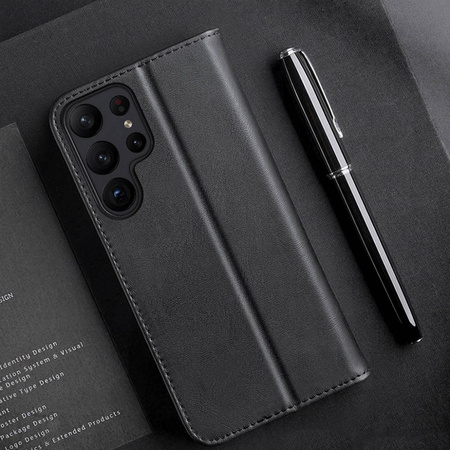 DUX DUCIS Hivo - skórzane etui portfelik do Samsung Galaxy S23 Plus czarne