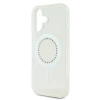 Guess IML Rhinestones MagSafe Case for iPhone 16 Plus - White