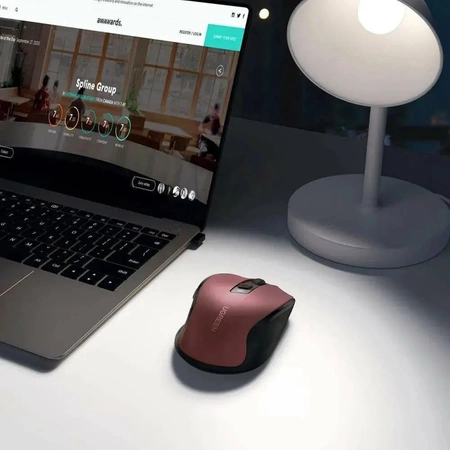 Ugreen MU006 wireless optical mouse USB 2.4GHz / Bluetooth 5.0 4000 DPI - red