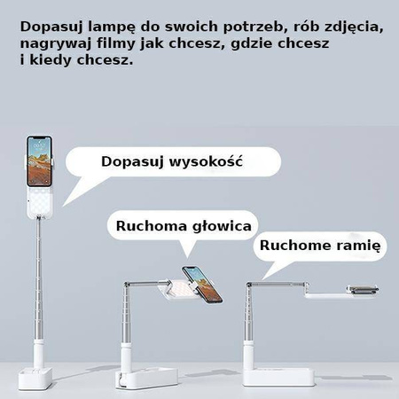 Multifunkcyjna Lampa LED  Usams Live Show ZB20901 (US-ZB209) biała