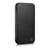 iCarer CE Premium Leather Folio Case skórzane etui iPhone 14 Plus z klapką magnetyczne MagSafe czarny (WMI14220715-BK)