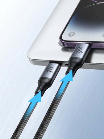 2-in-1-Kabel Joyroom Speedy-Serie SA21-1T2 USB-C - USB-C / Lightning 100 W 1,5 m schwarz